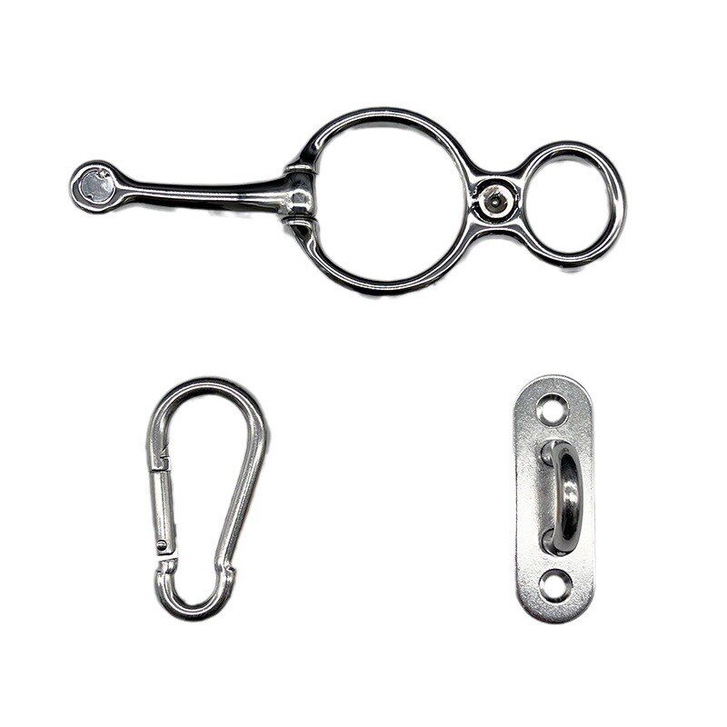 拴马绳扣不锈钢绳扣马口衔英式美式马嚼子马刺马衔铁调教马房用具