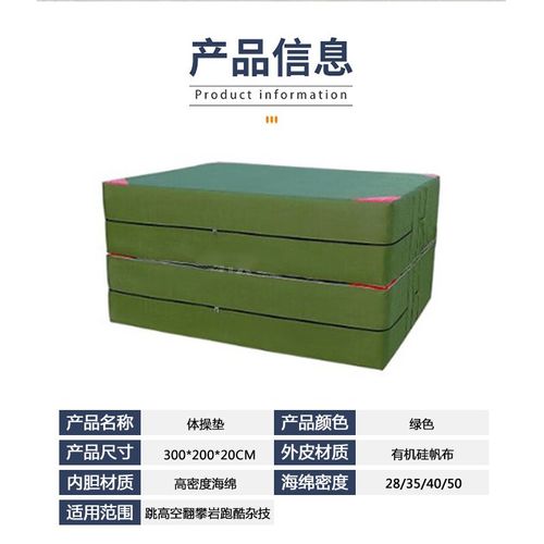 体操垫空翻垫仰卧起坐垫跳高防摔加厚跆拳道武术训练垫体能训练垫