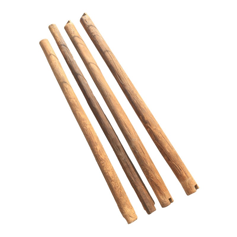 老榆木原木柱子风化防腐木实木圆柱民宿隔断屏风立柱老旧木头