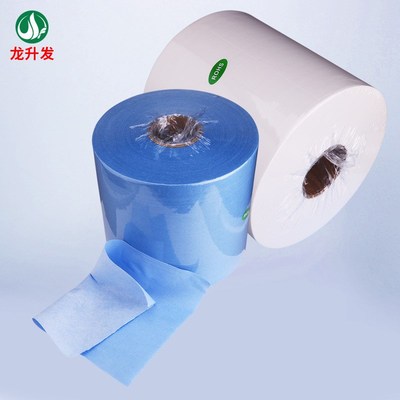厂家多用途工业大卷纸清洁吸油纸工业用无尘擦拭纸白蓝色56g