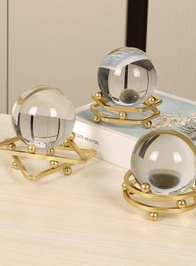 跨境时来运转水晶球摆件办公桌面装饰摆设乔迁开业礼品金属工艺品