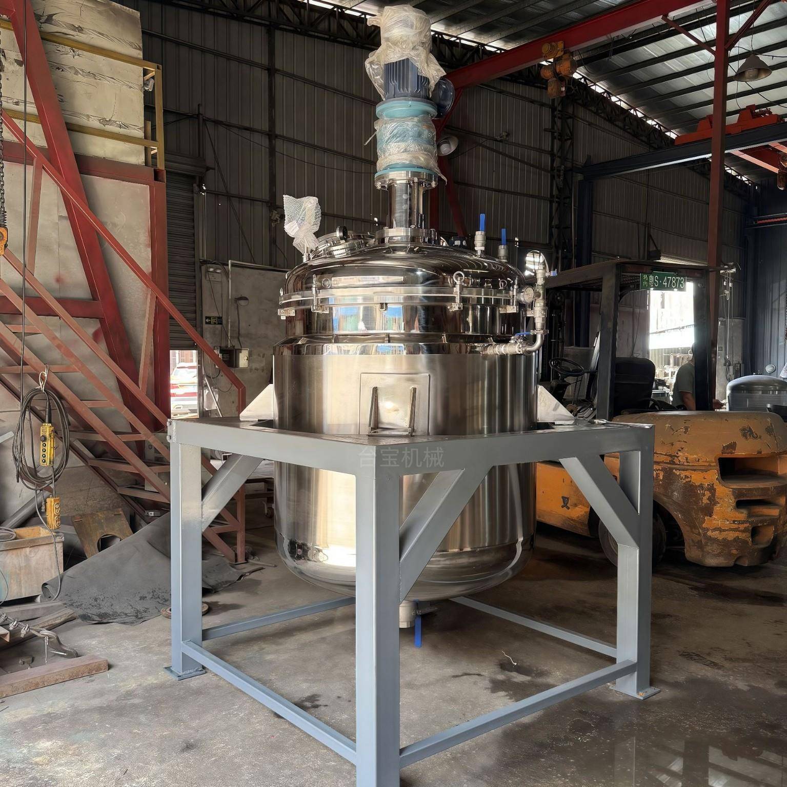 304不锈钢电加热液体搅拌罐储料桶单双层电加热搅拌罐发酵