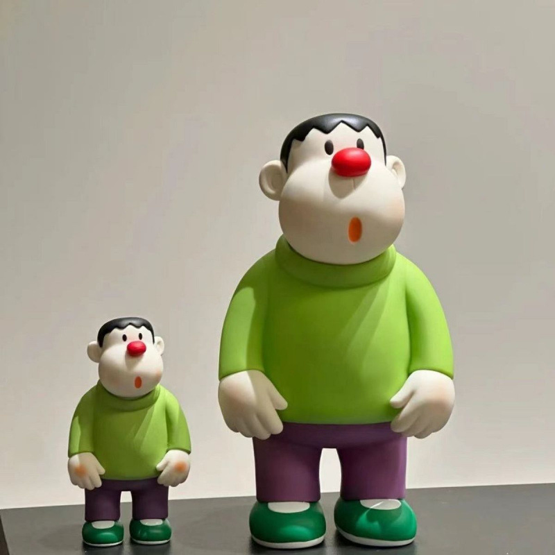 手办胖虎摆件办公桌桌面客厅家居