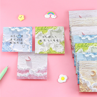 高颜值ins风可爱便利贴便签本便条纸留言N次贴办公复古便利贴
