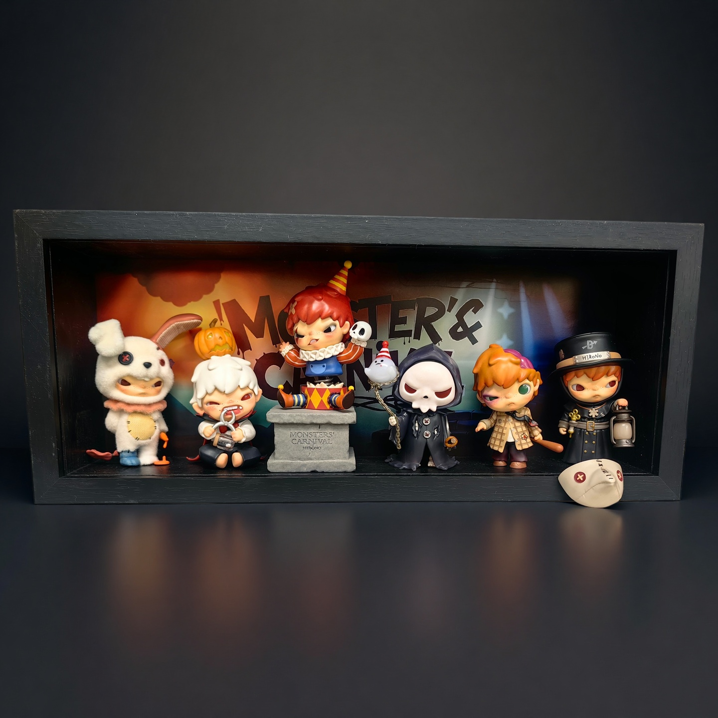泡泡玛特Hirono诡乐园小野盲盒相框盲盒收纳展示相框展示架造景