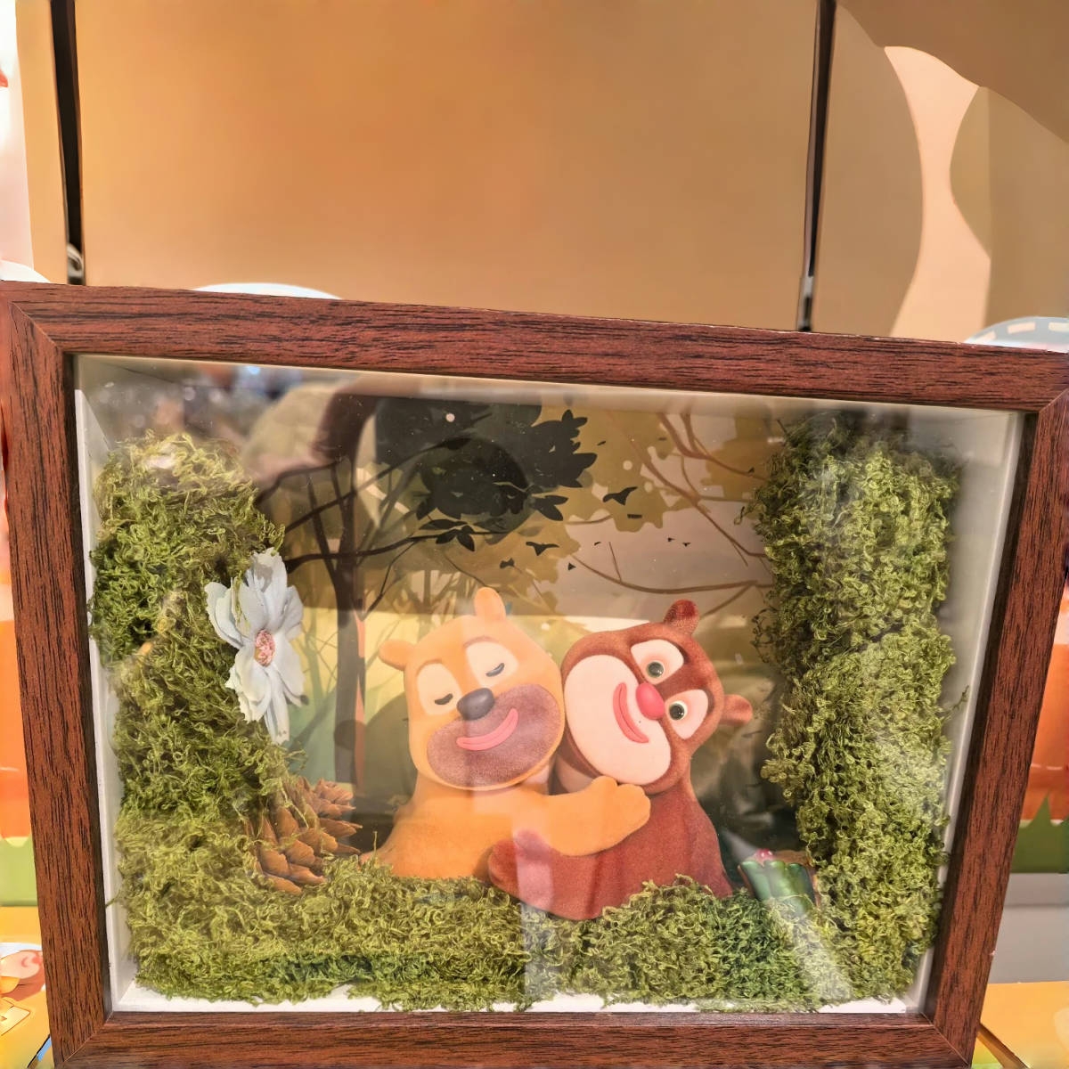 熊大熊二盲盒展示架熊大熊二盲盒收纳展示架盲盒收纳展示相框造景