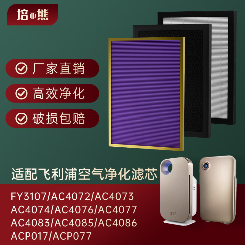 适配飞利浦空气净化器过滤网AC4074/FY3107/AC4072/AC3107滤芯