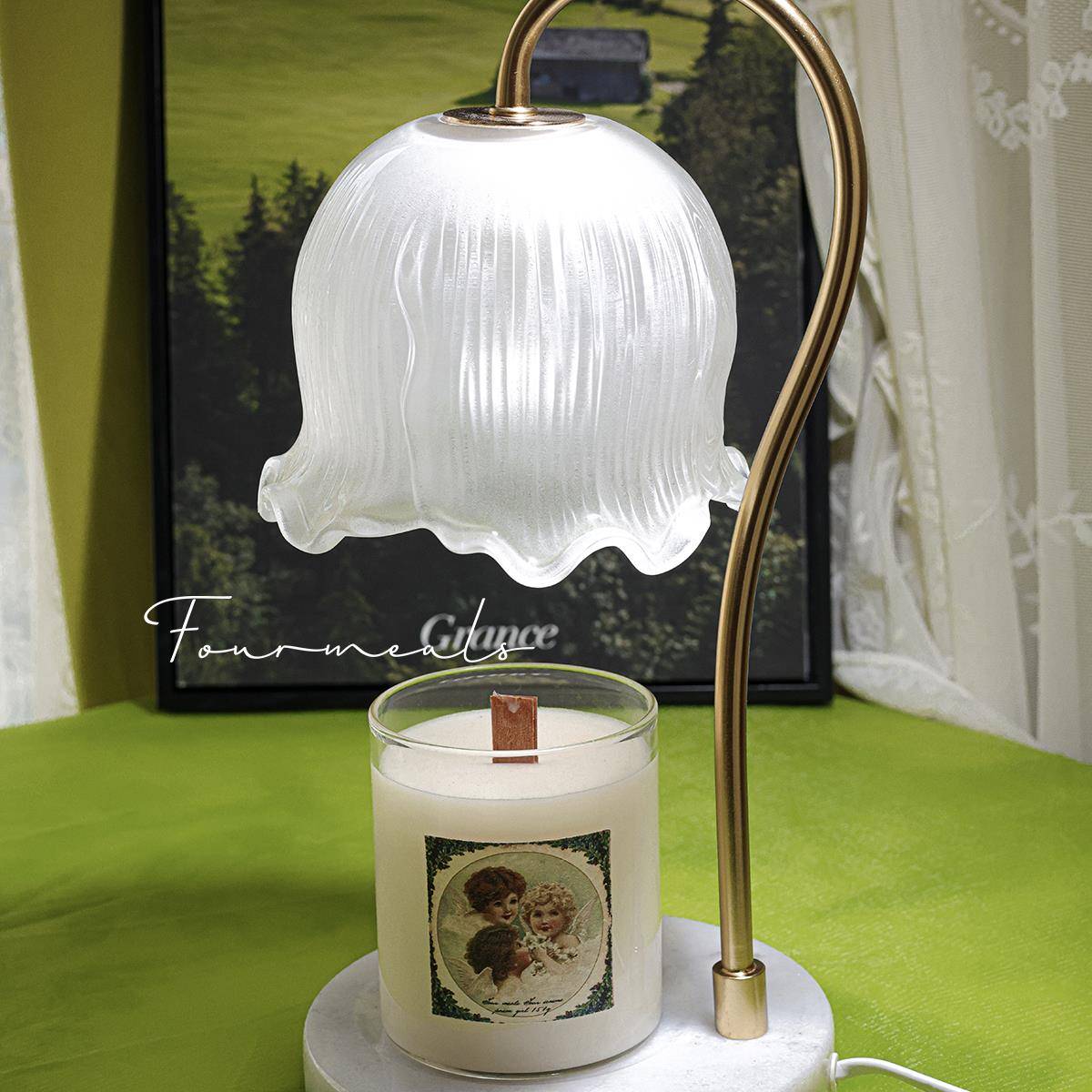 蜡《幸福到来》铃兰香薰烛融蜡灯卧氛围铃兰透明灯小众高级结婚婚