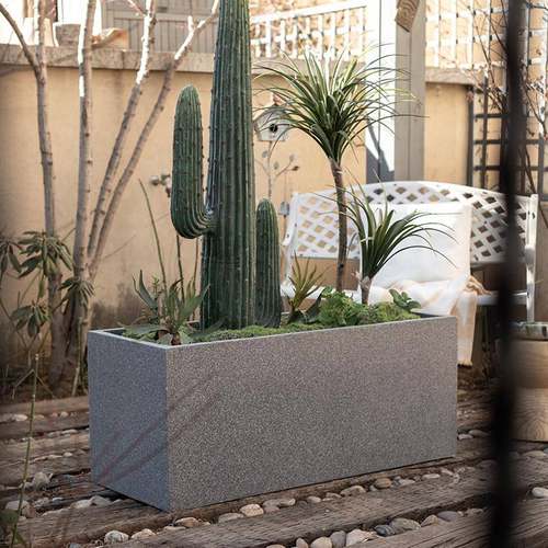 形花箱镁泥长花盆马槽户方外阳台庭院隔断TC40114花绿植种植箱彷