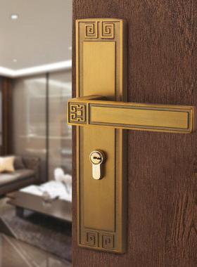 新式门锁室内卧室房门锁门磁中吸静音门锁木家用实门HYB锁具复古