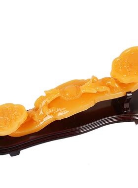 如玉意摆件天然玉石事事如意BJ-HYSBJ意客厅吉祥财白玉如招摆件开