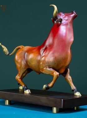 箐铜记 《运当头牛牛》铜摆件家居装饰品客厅玄关牛店33966开业礼