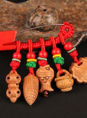 宝宝孕妇猪新生婴儿幼儿30455童别桃针狗牙木剑斧绳挂件红惊骨