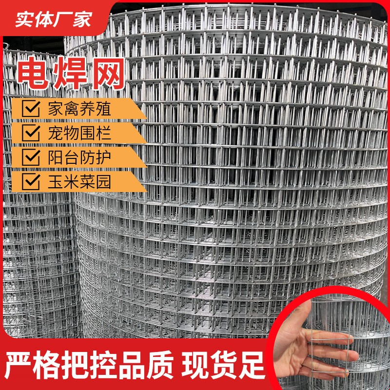 铁丝网围栏热镀锌电焊网片网格养殖网栅栏钢丝栏网家用养鸡网网面