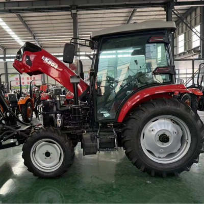 跨境供应80480马力前置挖机8+8档位农用耕地四轮