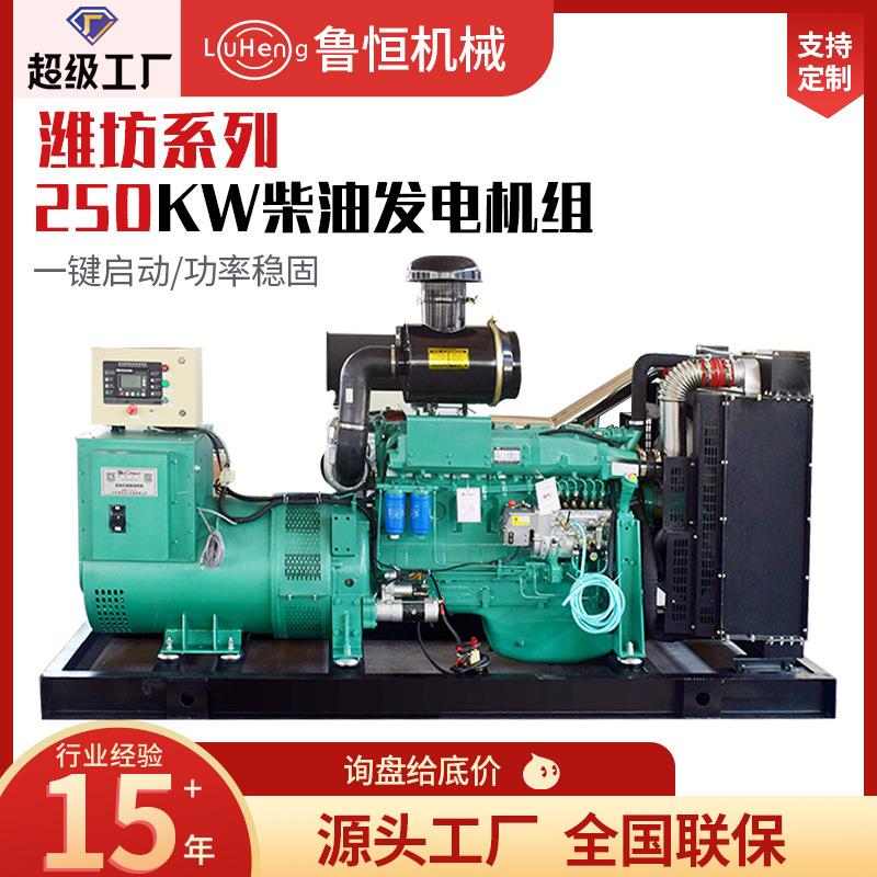潍坊250KW发电机组柴油发电机全铜无刷电机超市商店备用电源