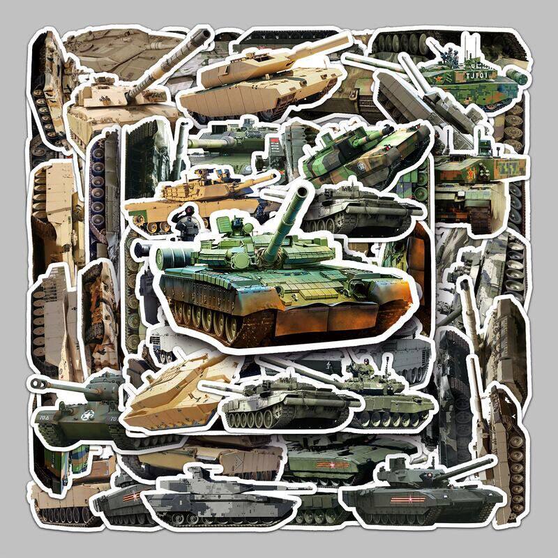 防水涂鸦贴纸军事行李箱坦克卡通滑板车50电脑装饰手帐平板张贴纸