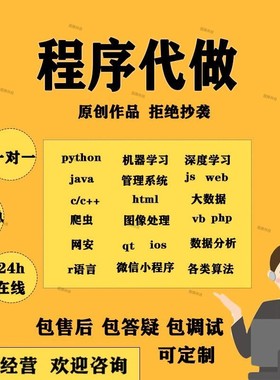 python代码编写c/c++代做安卓java设计qt代编程php小程序开发定制