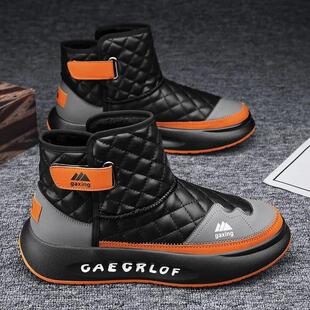 塔弗森男鞋专营冬季男靴男户外保暖轻便靴子旅行短靴高筒棉鞋棉靴