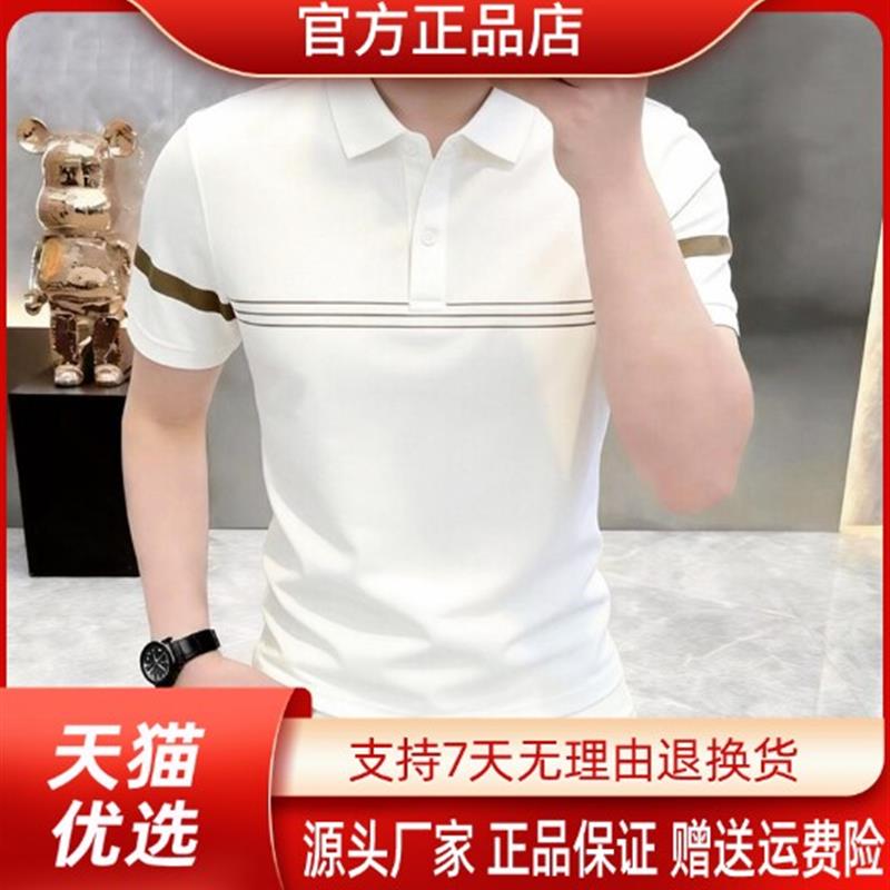九嘉轻奢轻奢设计男士定制翻领轻商务大牌polo衫凉感百搭时尚透气