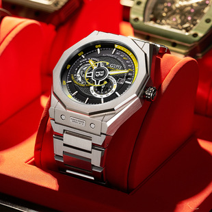 布加迪手表跨境货源Shopee手表男士机械表 一件代发