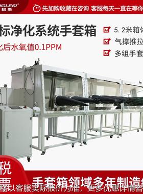 净化系统手套箱实验室水氧≤1ppm试验箱厌氧干燥不锈钢真空手套箱