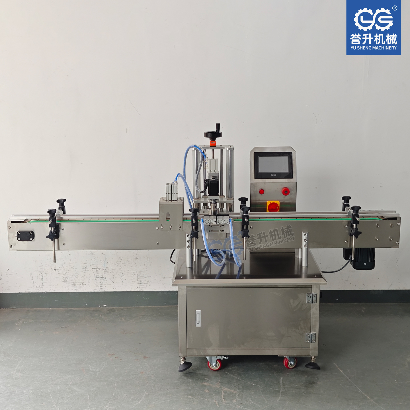 定制款伺服单头旋盖机亚克力透明方瓶拧盖机膏霜分装瓶搓盖机