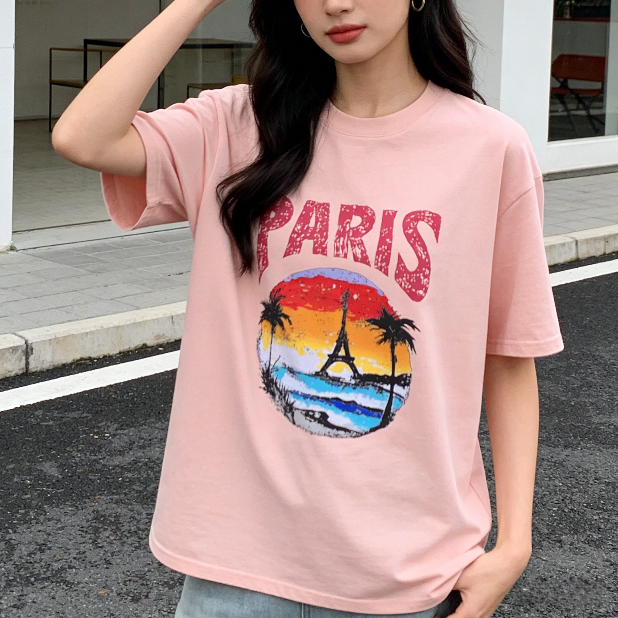 BAREUICGOIE官方联名重磅230g纯棉T恤男女款情侣短袖