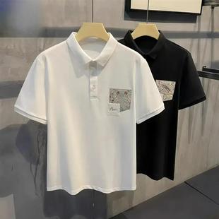 添隆轻奢男j装 精致简约翻领透 商务中国风个性 国潮贴布刺绣POLO衫