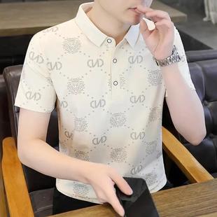 轻奢严选夏季 t恤休闲高端D半袖 ZH男士 翻领短袖 潮流时尚 C上衣体恤