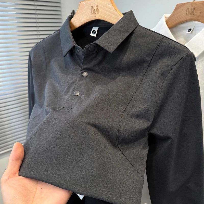 居家日用套装天骏百货高级感polo衫男士长袖T恤秋休闲商务老钱风