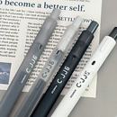 ZEBRA斑马JJ6雾透限定中性笔半透明磨砂迷雾杆虹彩笔中小学生黑色考试刷题笔按压式 水笔0.5mm简约签字笔