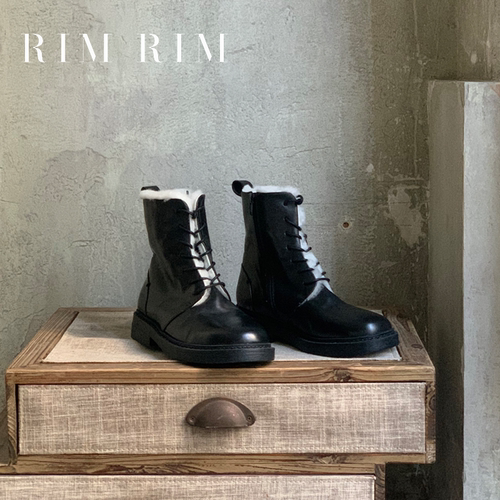 冬季靴子加绒保暖复古马丁靴女