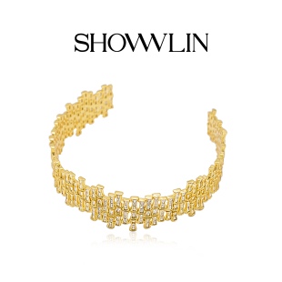 SHOWNLIN秀林 大观满园 竹韵君子金色竹节开口颈链 秋瓷炫同款