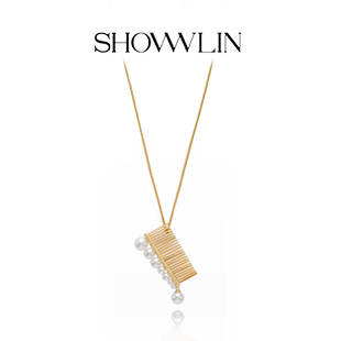 月华珍梳项链手工时尚 铜合金仿珍珠项链大观满园 SHOWNLIN秀林