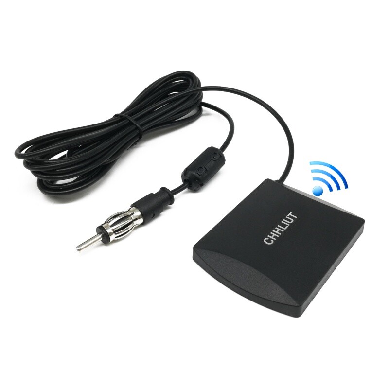 汽车收音机天线车载am.FM放大器信号增强器改装玻璃贴片天线电子