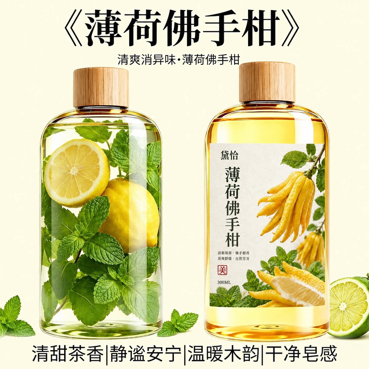 薄荷佛手柑香薰室内持久家用高级卧室衣柜厕所卫生间香氛男女生の