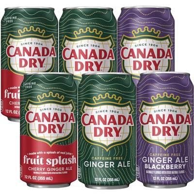 美国进口加拿大（CANADA DRY）姜汁汽水干姜水生姜水355ml 美版