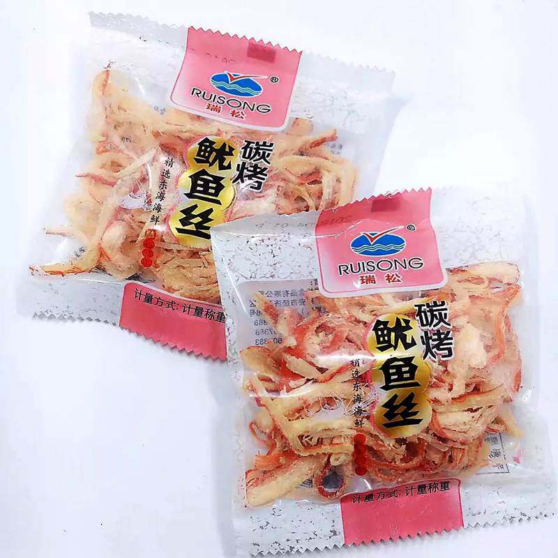 即食瑞松炭烤鱿鱼丝500g手撕散装小包装零食海味碳烤原味舟山小吃
