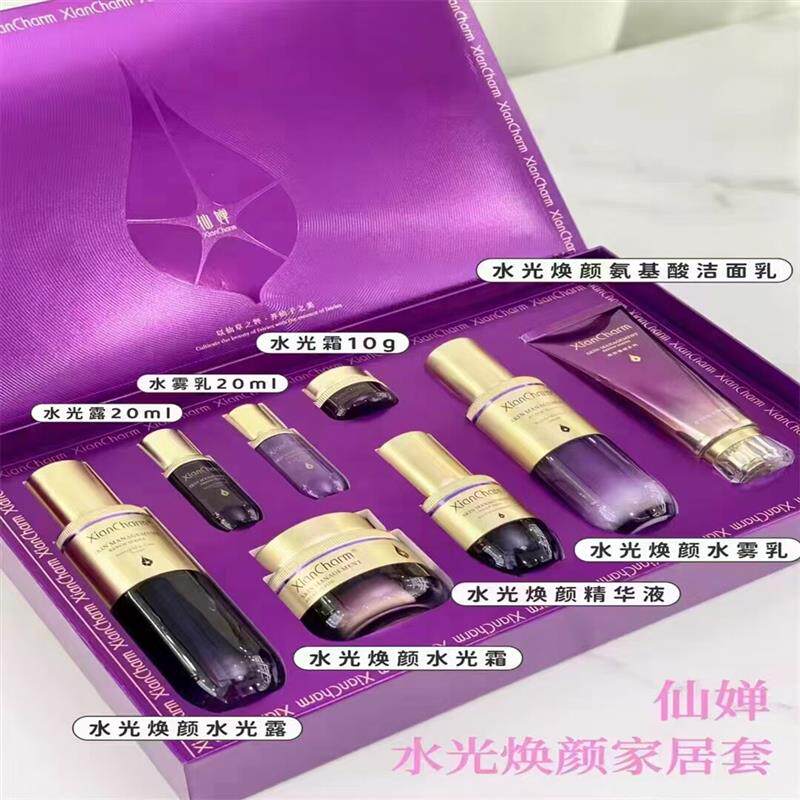 正品仙婵逆时紧肤水光焕肤家居套提升乳水光霜精华液活肤水抗皱