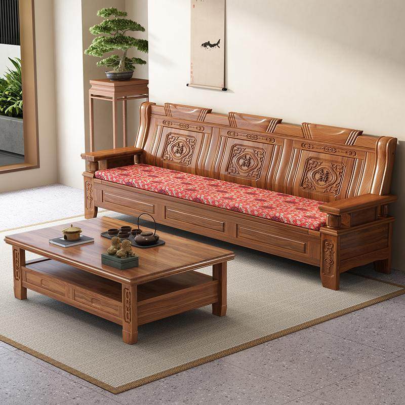 朴树木作 实木沙发简约小户型冬夏两用经济型客厅家具三人位沙发,住宅家具,实木沙发,淘宝优惠券,粉丝福利购,淘宝优惠卷