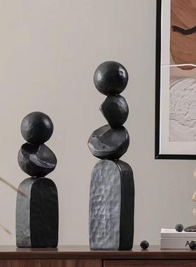 抽象创意轻奢风几何造型动物异形摆件家居样板间酒店会所软装饰品