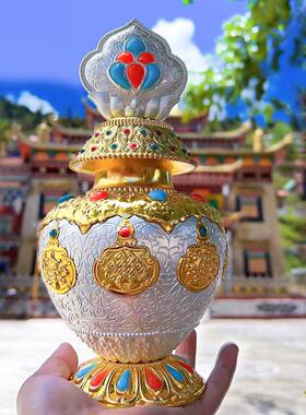 宝瓶龙王聚财地藏摩尼宝瓶八吉祥摆件如法供奉殊藏传财神吉祥瓶
