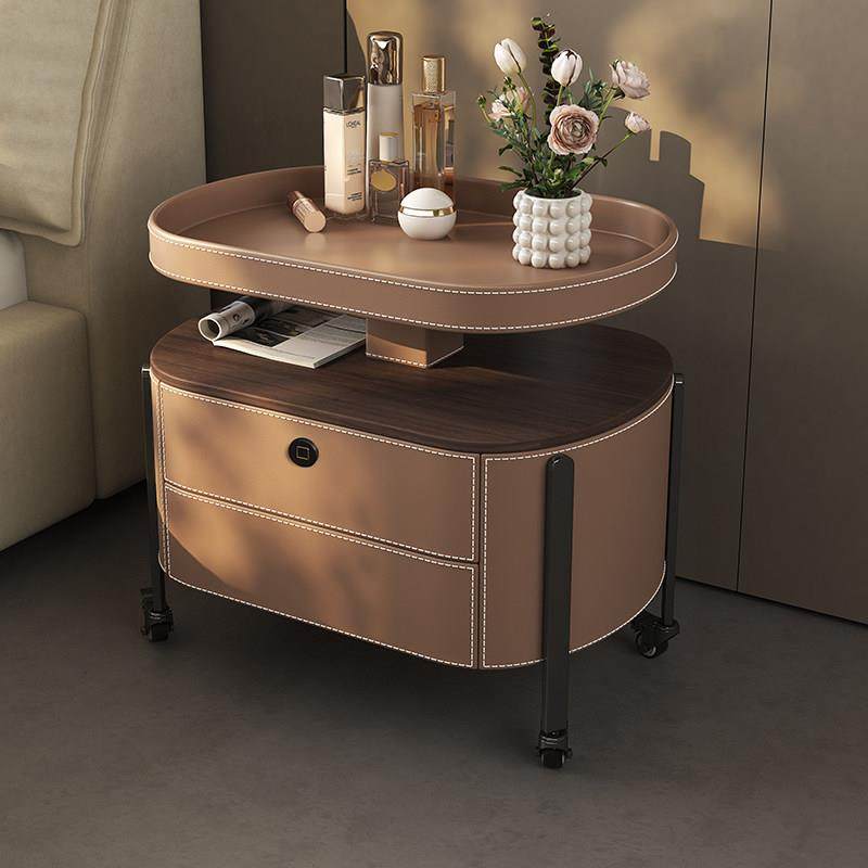 2025新款马鞍皮床头柜轻奢卧室可移动创意床边柜多功能收纳储物柜,住宅家具,床头柜,淘宝优惠券,粉丝福利购,淘宝优惠卷