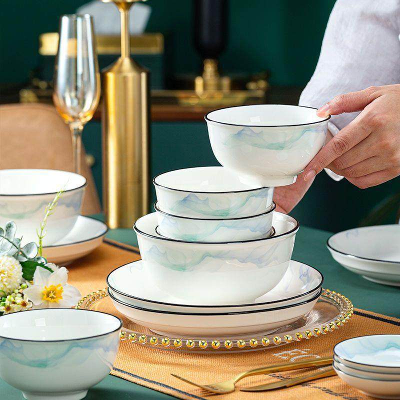 碗家用205款简约碗碟套装2陶瓷碗中式轻奢渐饭变碗新盘104子餐具,电子/电工,接线端子,淘宝优惠券,粉丝福利购,淘宝优惠卷