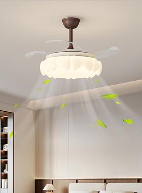 20餐25新款奶灯具隐形HM813风扇风灯吊扇油灯吸顶家用客厅厅卧室