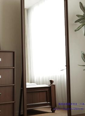 大镜子实木身镜复穿衣镜落地镜家用10039411古感室网红女生卧全试