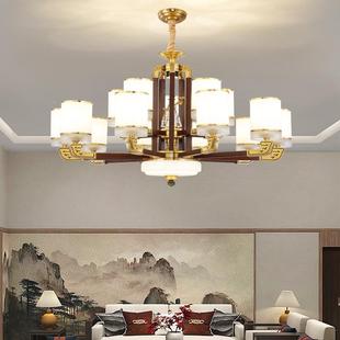 全铜新室中式 客厅灯实木中国风6009大气别墅大厅厅餐主卧吊灯中山