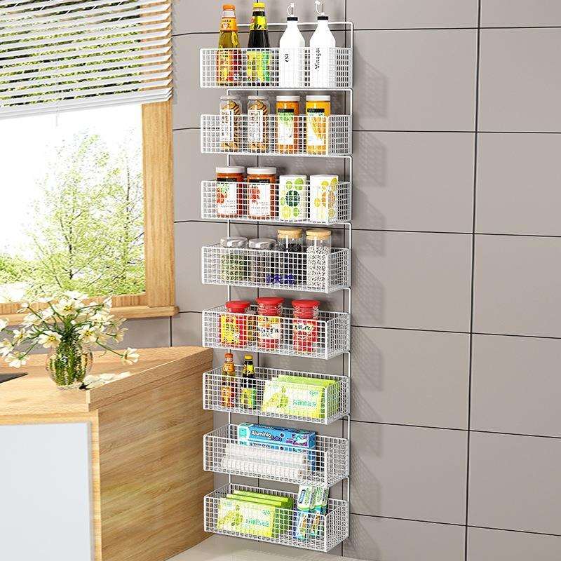 厨极房墙上置物架橱74162234柜卧室门后窄壁免挂孔夹缝收纳架调料