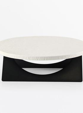 极简圆形陶果盘托盘创件样44132板间摆酒店意瓷设计师收纳盘家居